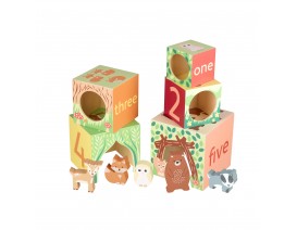 Κύβοι Στοίβαξης Woodland Orange Tree Toys