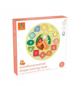 Ρολόι με  Σχήματα woodland Orange Tree Toys