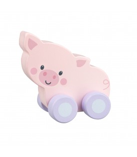 Γουρουνάκι  push & pull Orange Tree Toys