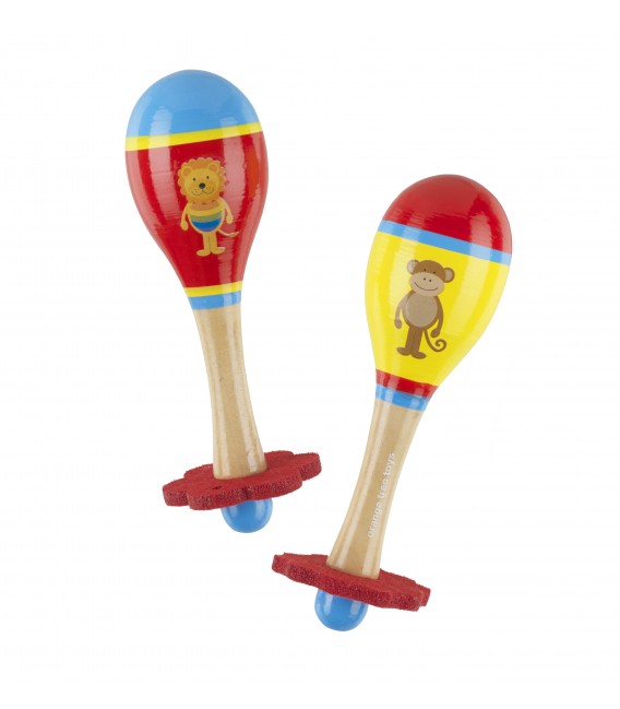 Μαράκες σετ Λιοντάρι & Μαιμού Orange Tree Toys