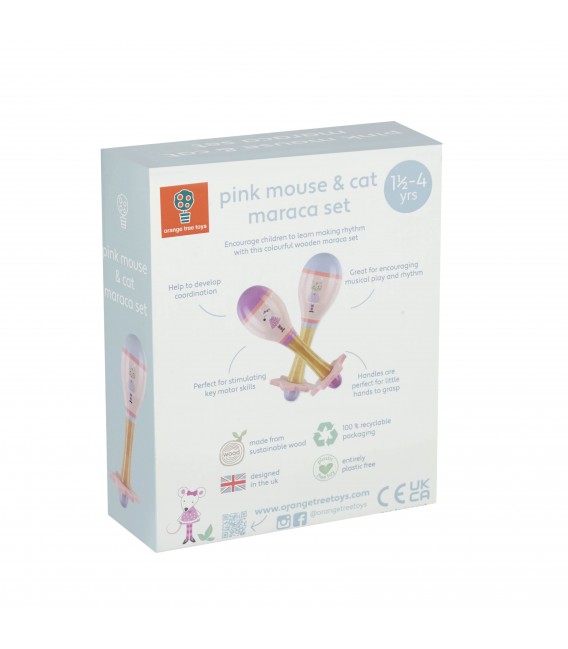 Μαράκες σετ Ποντίκι & Μαιμού Orange Tree Toys