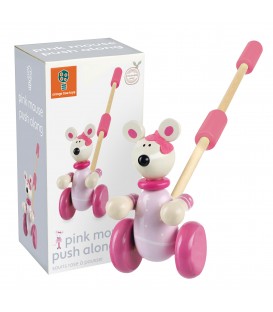 Παιχνίδι ώθησης Pink Mouse Orange Tree Toys