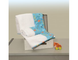 Oliver Baby Σετ Πετσέτες Εμπριμέ - 2 τεμ Σχεδιο 216 100% βαμβάκι 450 ΓΡΜ/ΤΜ - 30Χ50 70Χ120 - Ελληνικής ραφής