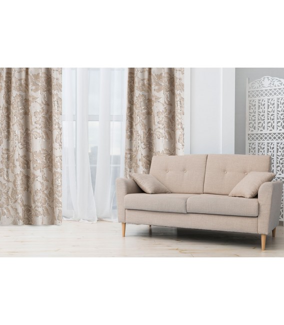 Omega Home des.220 Κουρτίνα Ζακάρ (1φύλλο) 145x270