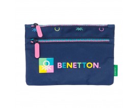 Μικρή θήκη με 2 φερμουάρ BENETTON COOL