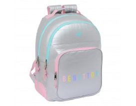 Διπλό Σακίδιο Πλάτης BENETTON Silver