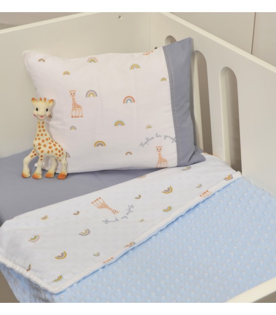 Κουβέρτα κούνιας διπλής όψης Minky Sophie La Girafe σχ 501