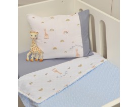 Κουβέρτα λίκνου διπλής όψης Minky Sophie La Girafe σχ 501
