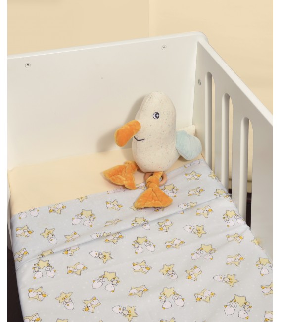 Oliver Baby Σχέδιο 210 Σεντόνια Λίκνου Εμπριμέ 100% βαμβάκι - 2 τεμ 80x100 - Ελληνικής ραφής