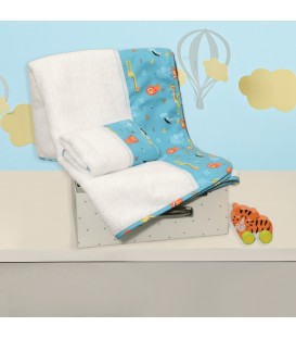 Oliver Baby Σετ Πετσέτες Εμπριμέ - 2 τεμ Σχεδιο 216 100% βαμβάκι 450 ΓΡΜ/ΤΜ - 30Χ50 70Χ120 - Ελληνικής ραφής