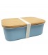 Lunchbox με καπάκι από bamboo 900ml Μπλε