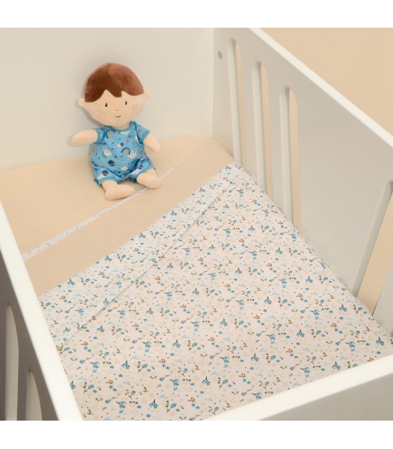 Σεντόνια Λίκνου Σετ 2τ -80x100-100% Βαμβάκι Design 217 Oliver Baby