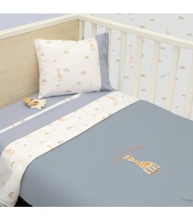 Κουβέρτα Πικέ Κούνιας 100x140 Design 501 Sophie La Girafe