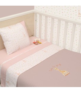 Κουβέρτα Πικέ Κούνιας 100x140 Design 502 Sophie La Girafe