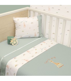 Κουβέρτα Πικέ Κούνιας 100x140 Design 503 Sophie La Girafe