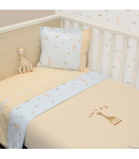 Κουβέρτα Πικέ Κούνιας 100x140 Design 504 Sophie La Girafe