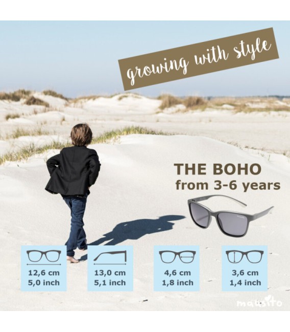 Γυαλιά Ηλίου για Παιδιά 3-6 ετών Λαδί The Boho Mausito