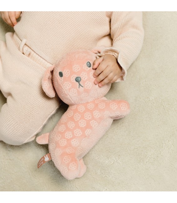 Λούτρινο Σκυλάκι Από Βελουτέ Ύφασμα 25cm Ροζ Miffy
