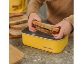 Lunchbox Με Καπάκι Από Bamboo 900ml Κίτρινο