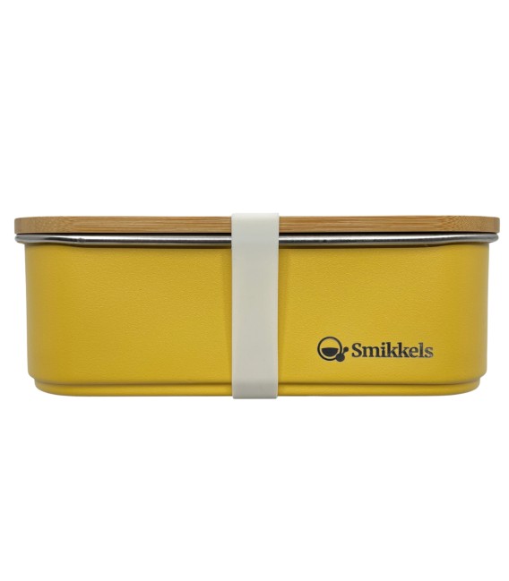 Lunchbox με καπάκι από bamboo 900ml Κίτρινο