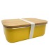 Lunchbox με καπάκι από bamboo 900ml Κίτρινο