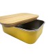Lunchbox με καπάκι από bamboo 900ml Κίτρινο