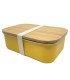 Lunchbox με καπάκι από bamboo 900ml Κίτρινο