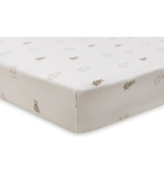 Κατωσέντονο Με Λάστιχο 50x90cm Jersey Λαδί Μοτίβο Miffy Happy
