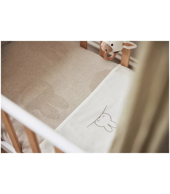 Σεντόνι Λίκνου Εκρού 75x100cm Miffy Sleepy