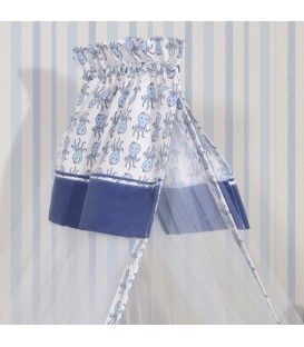 Κουνουπιέρα 180x500 cm Design 941Μπλε-Εμπριμέ