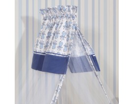 Κουνουπιέρα 180x500 cm Design 941Μπλε-Εμπριμέ
