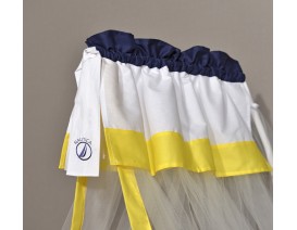 Κουνουπιέρα 180x500 cm Design 917 Κίτρινο - Σκούρο Μπλε - Λευκό