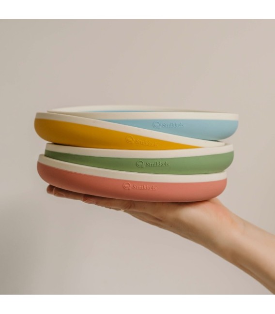 Πιάτο Σιλικόνης 18 cm - Ροζ - Smikkels