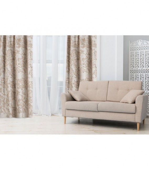 Omega Home des.220 Κουρτίνα Ζακάρ (1φύλλο) 145x270