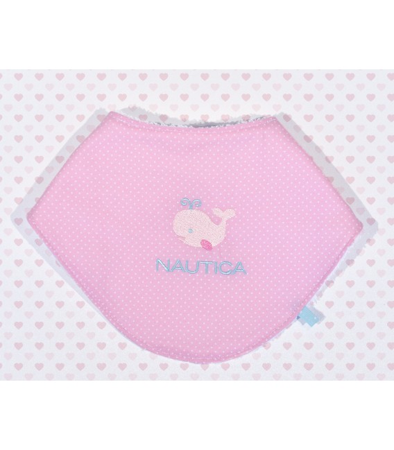 Nautica Des 932 Σαλιάρα Μπαντάνα Ροζ πουά 