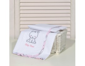 Oliver Baby des.179 Σελτεδάκι Με Κέντημα Ροζ Αρκουδάκι 50x70 190 γρμ/τμ