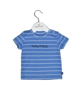 NAUTICA Des.11 T-SHIRT JERSEY ORGANIC ΜΠΛΕ ΡΙΓΕ 68cm