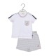 NAUTICA Des.15 ΣΕΤ T-SHIRT & SHORTS JERSEY ORGANIC ΓΚΡΙ ΡΙΓΕ 68cm