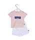 NAUTICA Des.11 ΣΕΤ T-SHIRT & SHORTS JERSEY 68cm PINK / WHITE