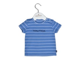 Nautica Des.11 T-Shirt  Jersey Organic Μπλε Ριγέ 74cm 6-9 μηνών