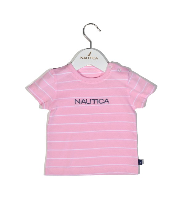 NAUTICA Des.12 T-SHIRT JERSEY ORGANIC ΡΟΖ ΡΙΓΕ 68cm