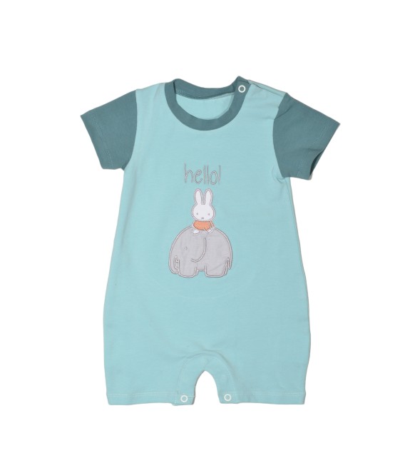 Miffy Des.13 Φορμάκι Καλοκαιρινό Μέντα Ανοιχτό Με Κέντημα 0-3 Mηνών/56 cm