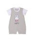 Miffy Des.15 Φορμάκι Καλοκαιρινό Γκρι Με Κέντημα 0-3 Mηνών/56 cm