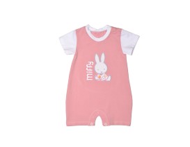 Miffy Des.16 Φορμάκι Καλοκαιρινό Ροζ Μεσαίο Με Κέντημα 9-12 Mηνών/74 cm