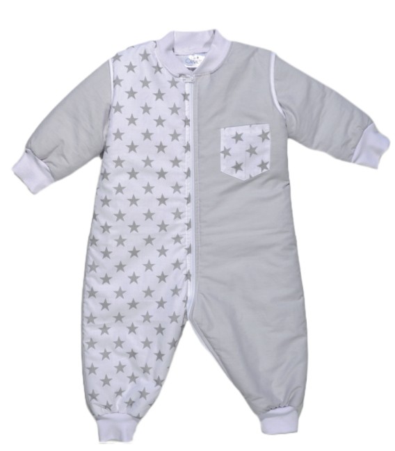Oliver Baby des.15 Υπνοφόρμα με αποσπώμενα μανίκια Γκρι-2,5 Tog-Νο1/0,75cm