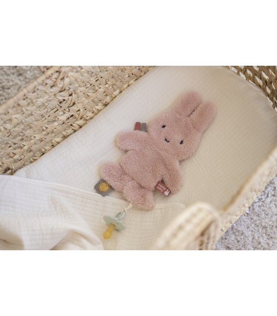 Miffy Fluffy Πανάκι Παρηγοριάς με Κλιπ Πιπίλας Ροζ