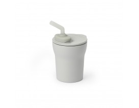 Miniware Des.15 Ποτηράκι PLA με καλαμάκι Σιλικόνης Γκρι