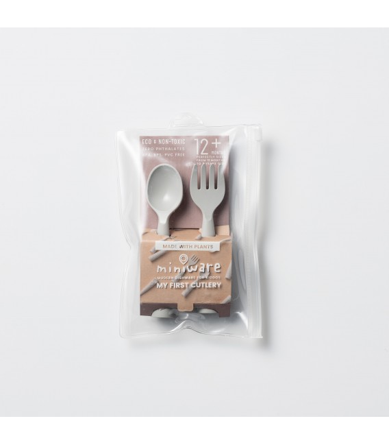 Miniware Des.15 Πιρούνι & Κουτάλι PLA Γκρι-13,5cm