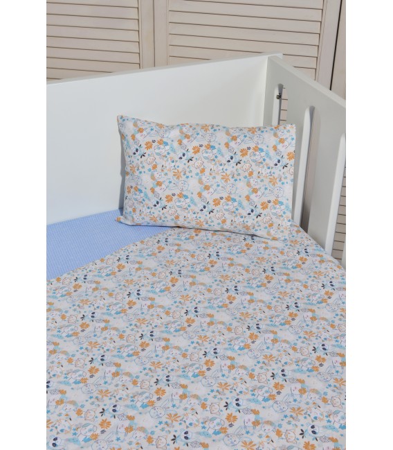 Oliver Baby Σχέδιο 200 σεντόνια κούνιας 100% βαμβάκι - 3 τεμ 110χ160