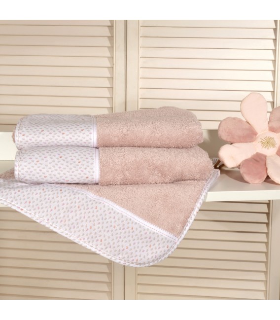 Oliver Baby σετ πετσέτες σάπιο μήλο 2 τεμ σχεδιο 402-1 100% βαμβάκι 450 ΓΡΜ/ΤΜ - 30Χ50 70Χ120